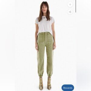 MOTHER DENIM THE WRAPPER PATCH SPRINGY ANKLE 32